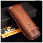 COHIBA Brown Leather Cigar Case