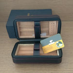 COHIBA Black Leather & Wood Cigar Humidor