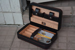 COHIBA Leather & Cedar Wood Cigar Humidor