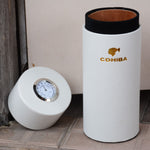 COHIBA White Leather Cigar Tube