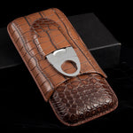 COHIBA Crocodile Leather Cigar Case