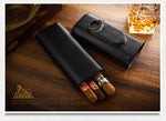 LUBINSKI Leather & Cedar Wood Cigar Case