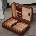 COHIBA Leather & Cedar Wood Cigar Humidor
