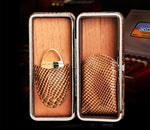 Crocodile Leather Cigar Humidor & Cutter