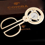 COHIBA Triple Blades Gold Plated Cigar Cutter