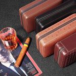 Leather & Cedar Wood Cigar Humidor
