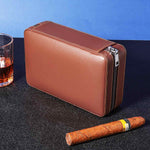 Leather & Cedar Wood Cigar Humidor