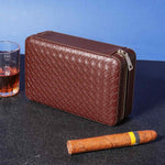 Leather & Cedar Wood Cigar Humidor