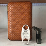 COHIBA Leather Cedar Lined Cigar Humidor