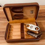COHIBA Leather Cedar Lined Cigar Humidor