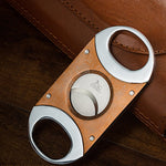LUBINSKI Leather & Cedar Wood Cigar Case