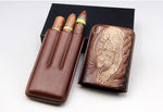 COHIBA Brown Leather Cigar Case