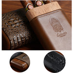 COHIBA Cedar Wood&Leather Cigar Case
