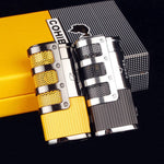 COHIBA High Grade Gadgets Smoking Windproof Cigar Torch Lighters Refillable Fire Flame Built-in Punch Cigarette Lighter Portable