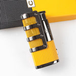 COHIBA High Grade Gadgets Smoking Windproof Cigar Torch Lighters Refillable Fire Flame Built-in Punch Cigarette Lighter Portable