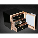 COHIBA Black Cedar Wood Cigar Humidor