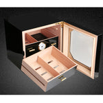 COHIBA Black Cedar Wood Cigar Humidor