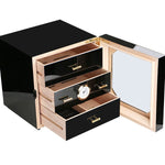 COHIBA Black Cedar Wood Cigar Humidor